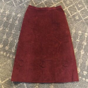 Vintage St. Croix Suede Skirt